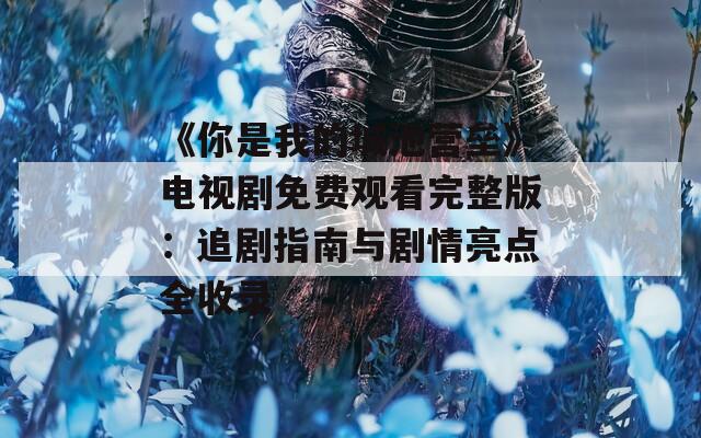 《你是我的城池营垒》电视剧免费观看完整版：追剧指南与剧情亮点全收录