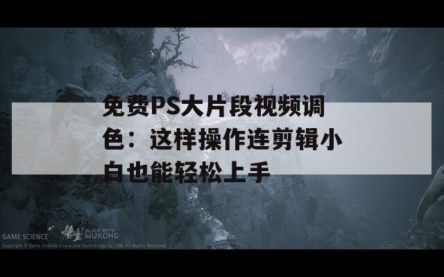 免费PS大片段视频调色：这样操作连剪辑小白也能轻松上手