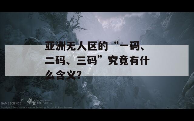 亚洲无人区的“一码、二码、三码”究竟有什么含义？